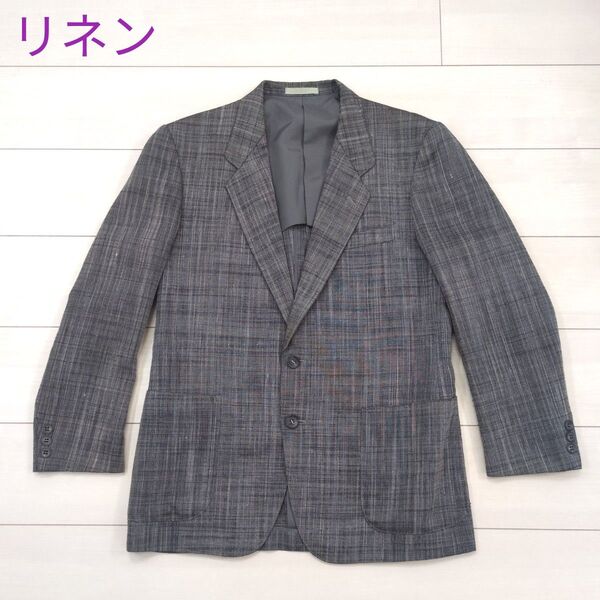 Rino Ceronte リネン ジャケット 170cm 96AB5 グレー ウール20% ポリエステル65%麻15%