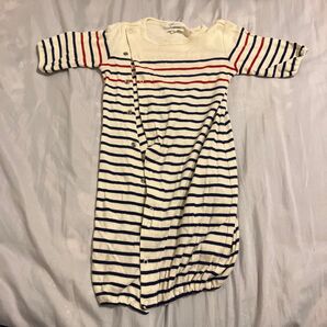 ボーダー柄ロンパース