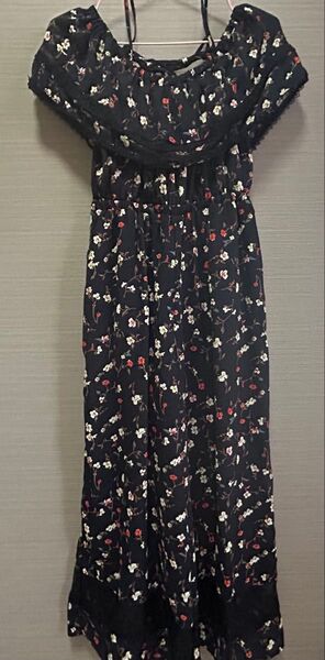 Heather 花柄レースフリルオールインワン