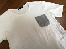 kkyj3959 ■ RAGEBLUE ■ レイジブルー Tシャツ カットソー トップス 半袖 コットン 白 M_画像7