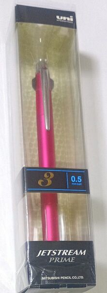ジェットストリーム プライム 3色ボールペン ピンク(黒・赤・青)0.5mm SXE3300005.13