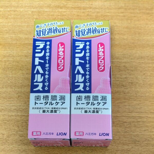 ライオン デントヘルス しみるブロック 85g 歯槽膿漏トータルケア 歯磨き粉 2本
