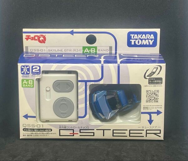 (ジャンク)タカラトミー チョロQ QーSTEER 日産スカイラインGT-R R34