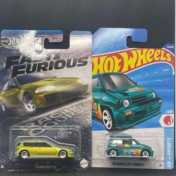 ホットウィール (Hot Wheels) ワイスピ シビックEG、ホンダ シティーターボII(トレジャー TH)