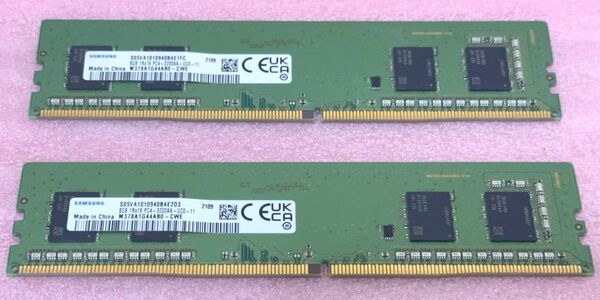 Samsung M378A1G44AB0-CWE 2枚■PC4-25600/DDR4-3200 UDIMM 16GB@8GB