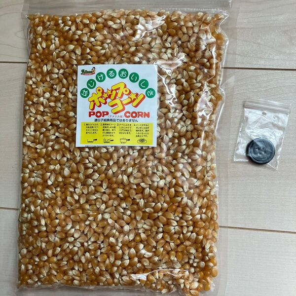 未使用 ボタン 黒 1個 ポップコーン豆 1kg 大容量 業務用