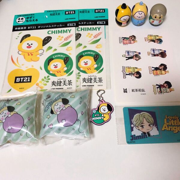 BT21 CHIMMY BTS ジミン ステッカー くら寿司 爽健美茶 チャーム