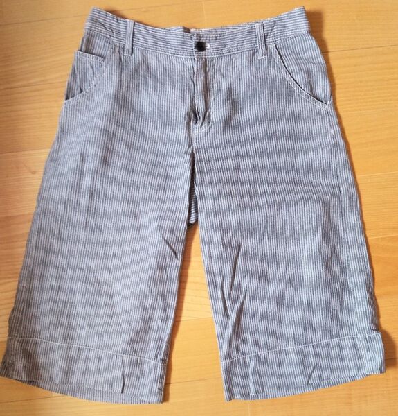 無印良品 ストライプ柄 ハーフパンツ