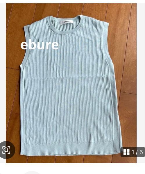 ebure ライトリブニットノースリーブプルオーバー 38