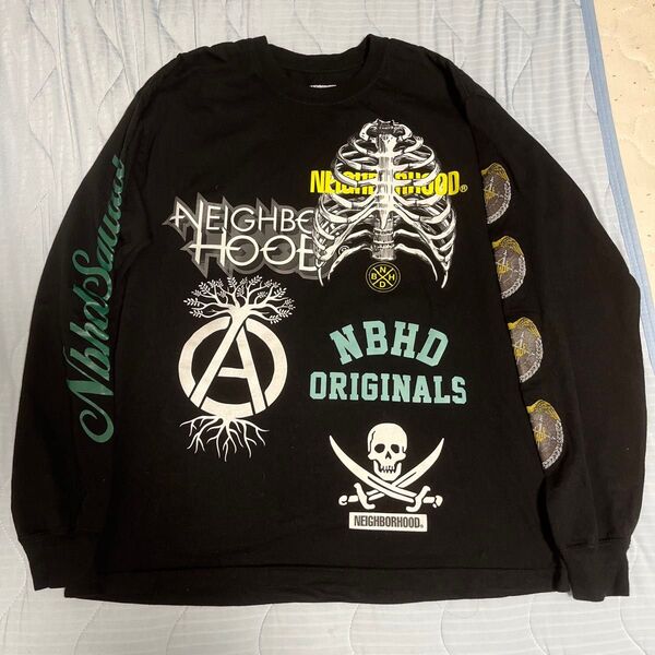 ネイバーフッド ロンT Mサイズ 未使用に近い 長袖Tシャツ BLK