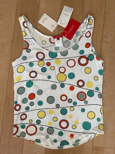 新品 CHACOK タンクトップ 水玉模様