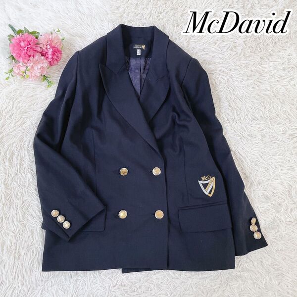 美品 McDavid ヴィンテージ ダブル 金ボタン テーラードジャケット 3893