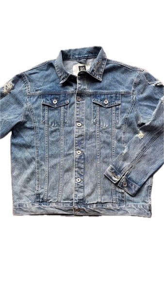 ダメージ加工デニムジャケット XXXL 中国製