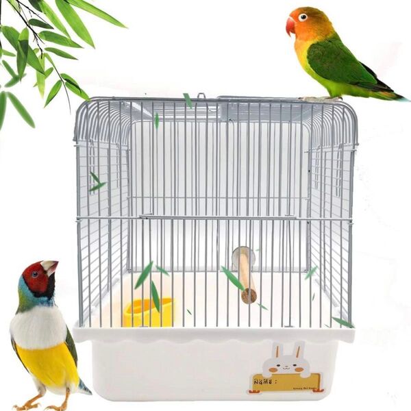 文鳥 かご 止まり木 餌入れ 鳥 キャリー ケージ セキセイインコ