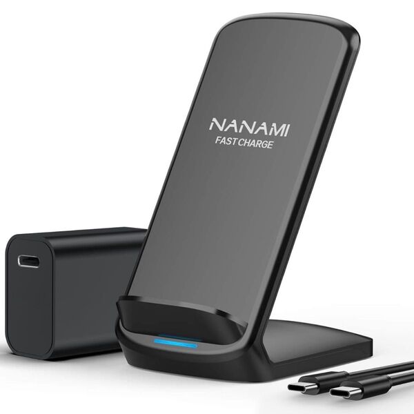 ワイヤレス急速充電器 USB-C 20W出力 急速充電器 置くだけ充電器