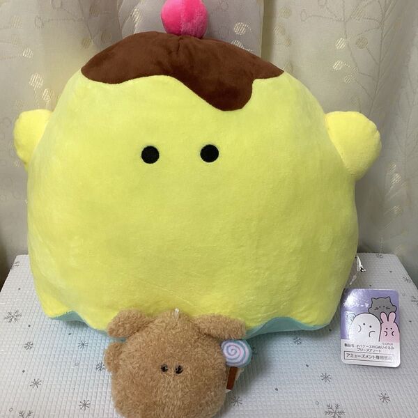 オバケーヌ 2点 BIG ぬいぐるみ プリーヌ 34×35cm ぶるぶる マスコット ワンコーヌ 11×13cm ★圧縮袋にて配送