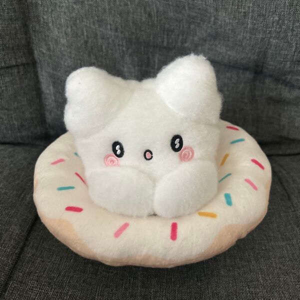 はなまるおばけ ドーナツぬいぐるみ ホワイト 白