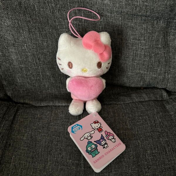 サンリオキャラクターズ ももいろハート マスコット ハローキティ ぬいぐるみ