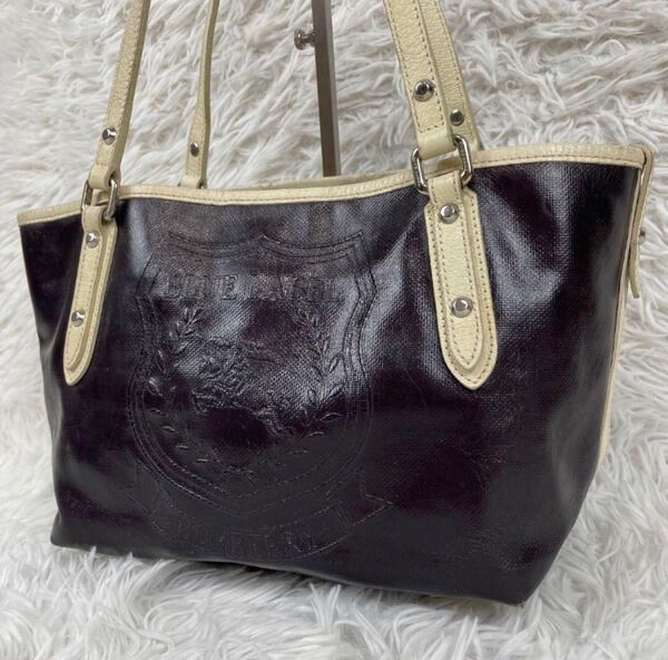 BURBERRY BULE LABEL トートバッグ レザー シャドーホース ハンドバッグ 肩掛け ワンショルダー バーバリー
