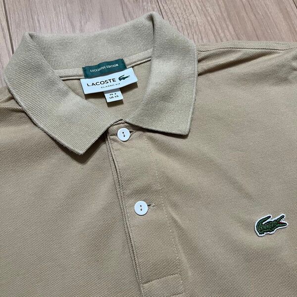 ラコステ ビームス ポロシャツ ベージュ エクスクルーシブ 日本製 2 半袖ポロシャツ LACOSTE M