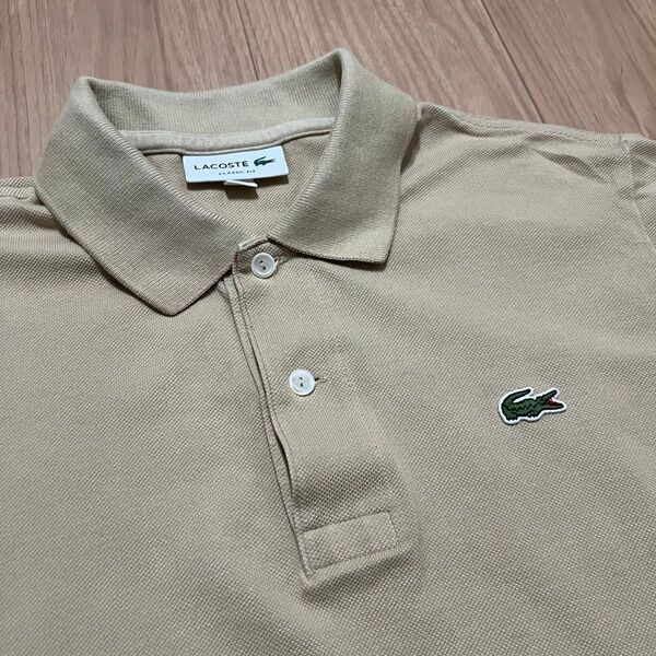 LACOSTE ラコステ l1212AL ベージュ ポロシャツ 3 日本製 半袖ポロシャツ