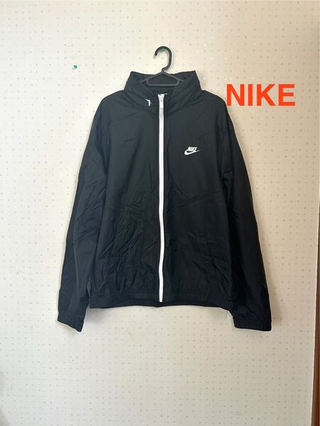 未使用【NIKE】 ナイキ ナイロンジャケット XL ブラック ウィンドブレーカー 黒 スポーツ ポケット