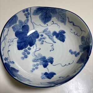 和食器ブドウ柄の楕円形の食器
