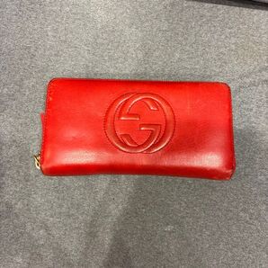 GUCCI グッチ 長財布 レッド SOHO ソーホー ラウンドファスナー ウォレット