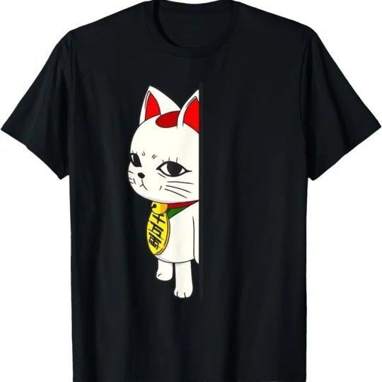 ダンダダン、ターボババア、アニメ漫画好き必見!猫!Tシャツ新品未使用Lサイズ!オシャレ! Tシャツ 黒色 半袖Tシャツ
