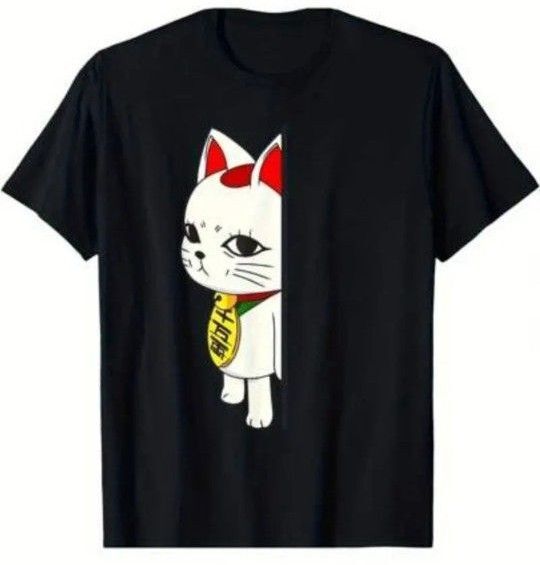 ダンダダン、ターボババア、アニメ漫画好き必見!猫!Tシャツ新品未使用XXLサイズ!オシャレ! Tシャツ 黒 半袖Tシャツ