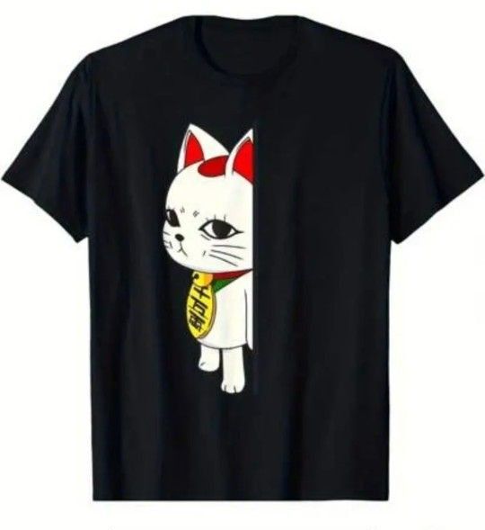 ダンダダン、ターボババア、アニメ漫画好き必見!猫!Tシャツ新品未使用Lサイズ!オシャレ! Tシャツ 黒色 半袖Tシャツ