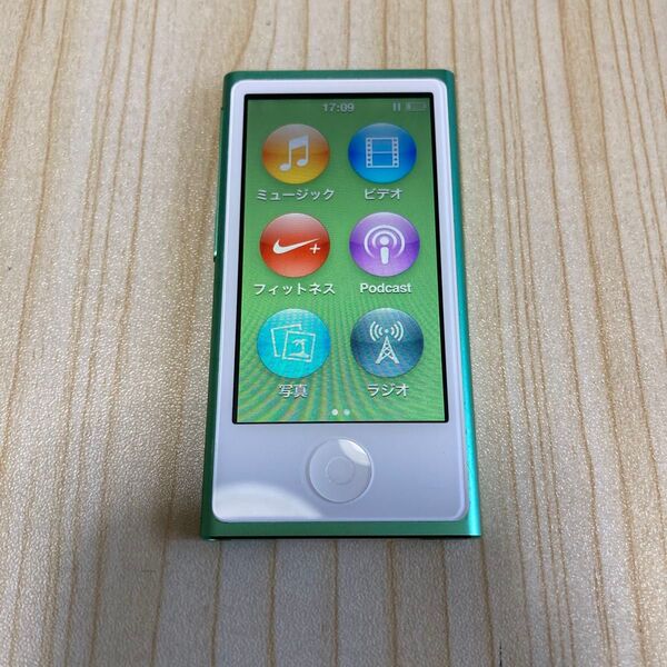 0752 Apple iPod nano7世代 16GB 中古品 グリーン