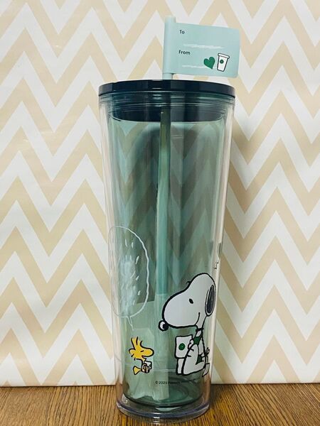 タンブラー PEANUTS スヌーピー スタバ スターバックス コールドカップ ブルー SNOOPY コラボ
