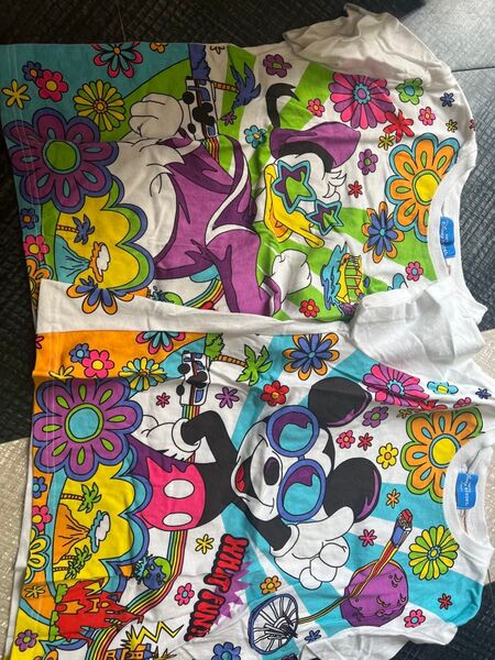 東京ディズニーリゾート ドナルド Tシャツ 140 Disney カラフル 派手 サングラス パーク