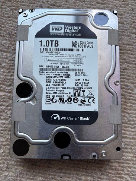 Western Digital 1TB HDD WD1001FALS ジャンク