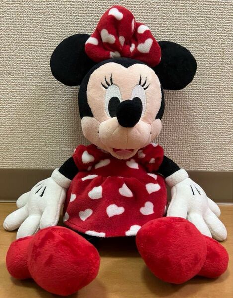 ミニーマウス ぬいぐるみ ハート柄 ヴィンテージ