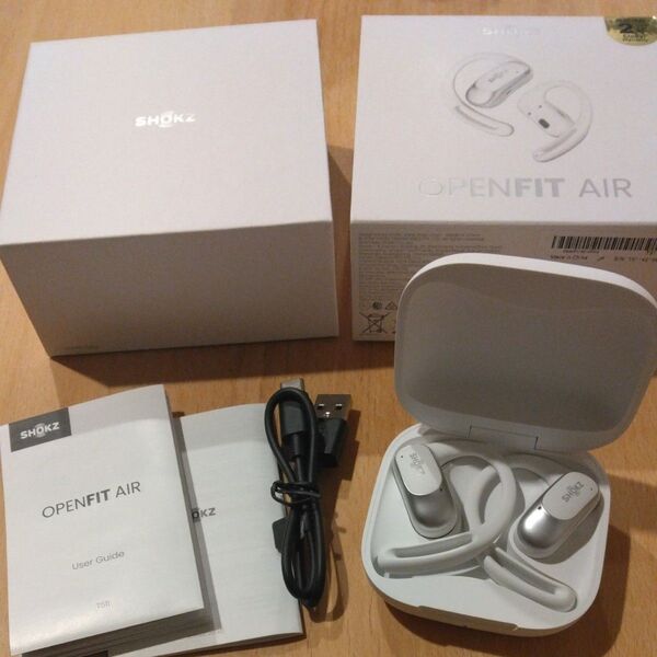 Shokz OpenFit Air 骨伝導イヤホン ライトグレー