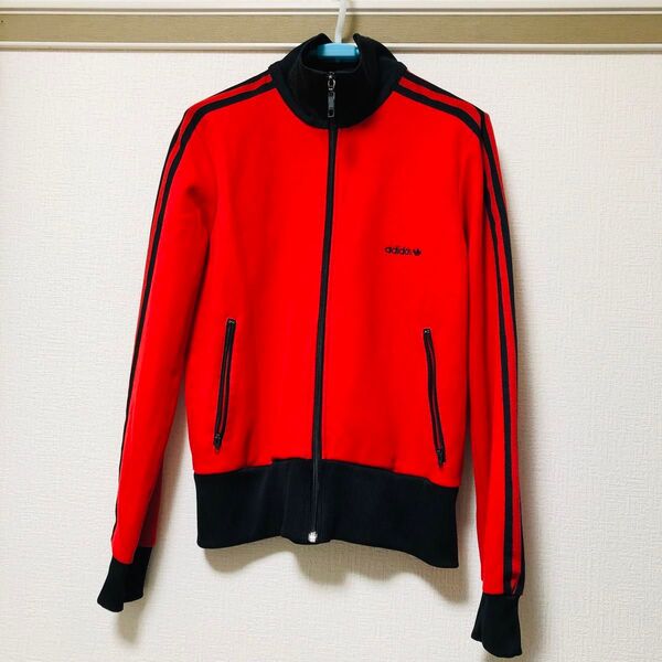 adidas アディダス トラックジャケット ジャージ レッド レトロ オールド
