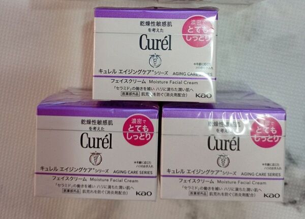 花王 キュレル フェイスクリーム エイジングケアシリーズ とてもしっとり3個