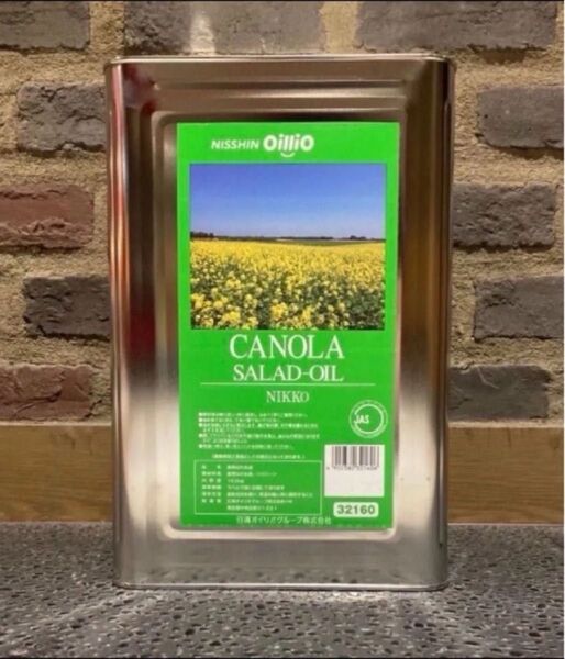 ニッコーキャノーラ油 業務用、一斗缶16.5kg