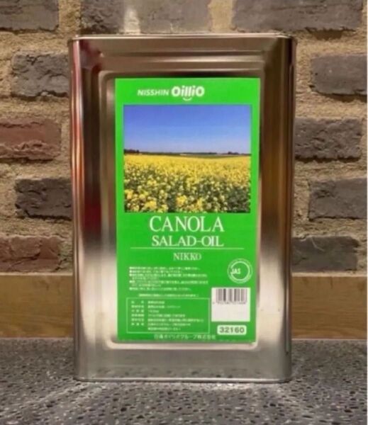 ニッコーキャノーラ油 業務用、一斗缶16.5kg