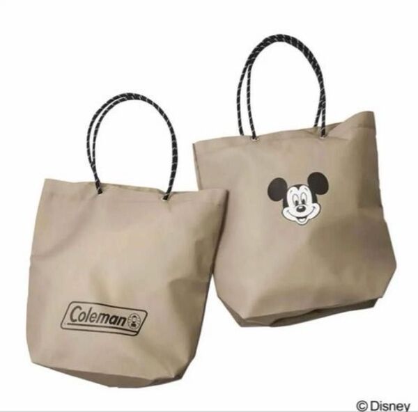 新品 Coleman コールマン ミッキーマウス 両A面 トートバッグ Disney ミッキー