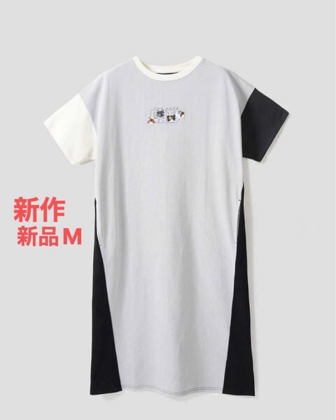 graniph ワンピース 半袖 猫 ザ フォーキャッツ|クレイジーパターンTシャツワンピース
