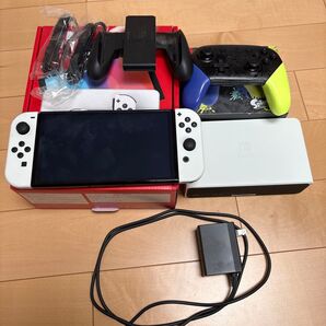 【中古品】Nintendo Switch 有機EL 本体セット + proコントローラー(スプラトゥーン3エディション)