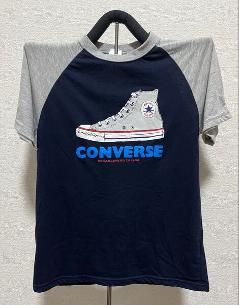 CONVERSE コンバース Tシャツ ネイビー ラグラン 160 M S