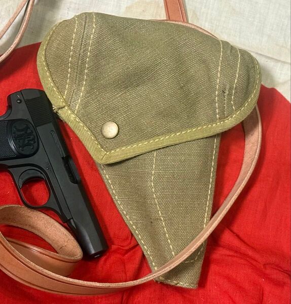 大日本帝国陸軍 南方軍将校用 ブローニング M1910用 ホルスター(複製品)サバゲ コスプレ 日本軍 帝国陸軍 下士官