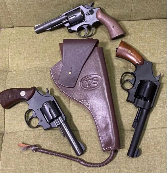 WWⅡ アメリカ軍 S&W M1917 ミリタリー 5.5インチ用ホルスター(複製品)M10、コルト・ローマン等にも。 サバゲ
