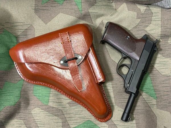 ★難あり★WWⅡ ドイツ軍 ワルサーP38用ホルスター(黒色)レプリカ 将校 国防軍 陸軍 SS 武装親衛隊 降下猟兵 ナチス