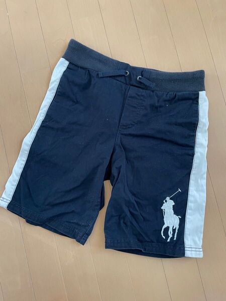 ラルフローレン 140 ハーフパンツ ネイビー サイドライン 紺