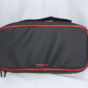 ★中古 良品 任天堂スイッチ Nintendo Switch用ZEROSHOCKポーチ キャリングケース ブラック×レッド